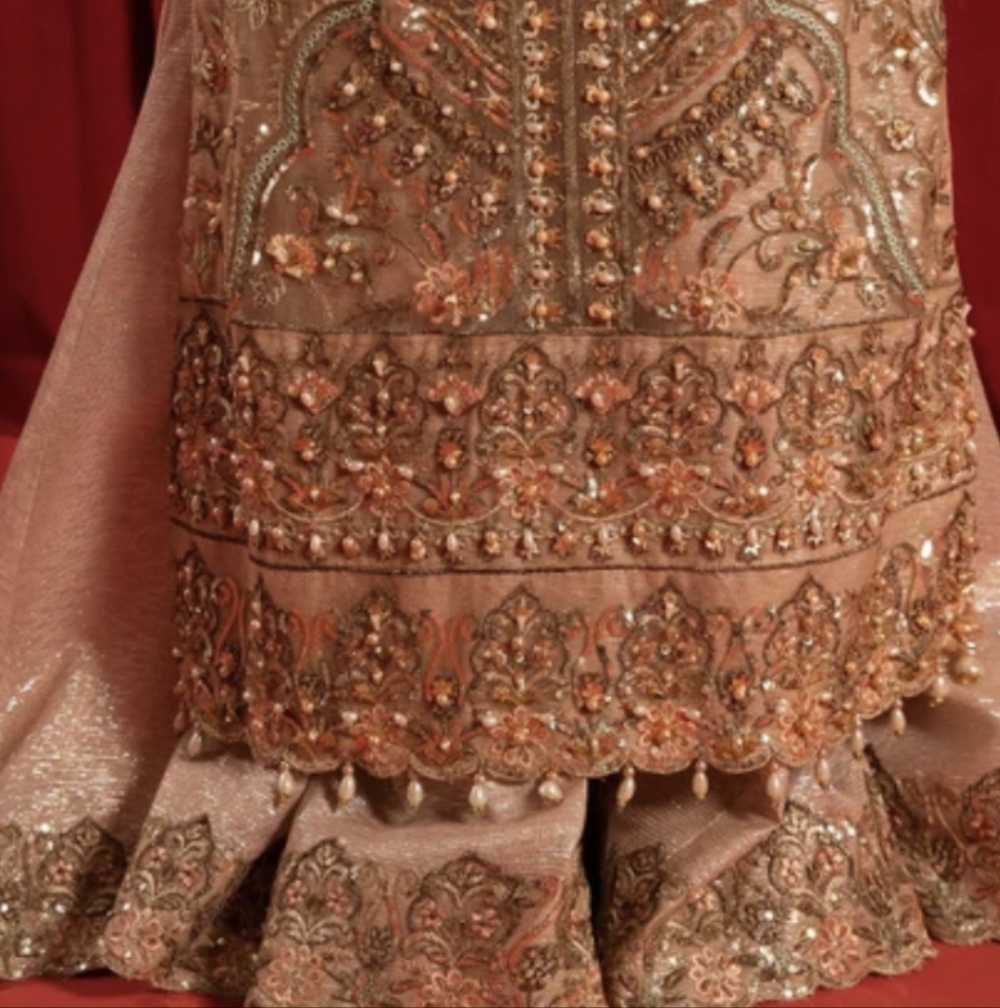 Embellished Floral Sequin Skirt - Picture 3 of 4